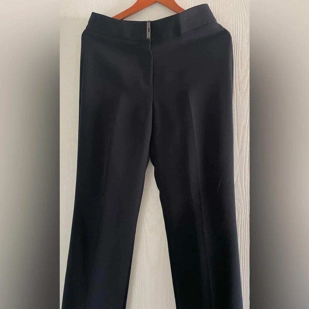 Tahari Black Straight Leg Pants Versatile Elegance - Picture 2 of 7